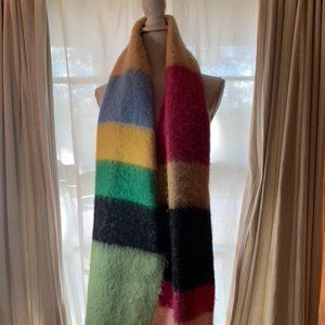 Wild Fable wide scarf multi color stripes polyester so soft